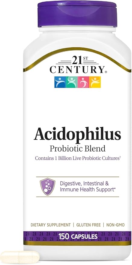 21st Century Acidophilus Probiotic Blend Capsules - 150 ct Pack of 4