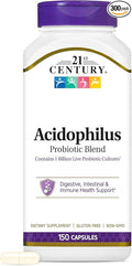 21st Century Acidophilus Probiotic Blend Capsules - 150 ct Pack of 3