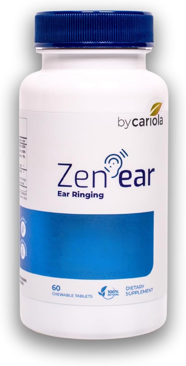 Zen Ear – Ear Wellness &amp Daily Support Supplement – Chewable Herbal Tablets with Magnesium Zinc B Complex &amp Bioflavonoids – 60 Count