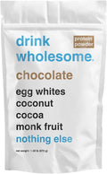 drink wholesome Chocolate Egg White Protein Powder for Sensitive Stomachs | Minimally-Processed Whole-Food Protein | Additive-Free Dairy-Free Gluten-Free | Low FODMAP