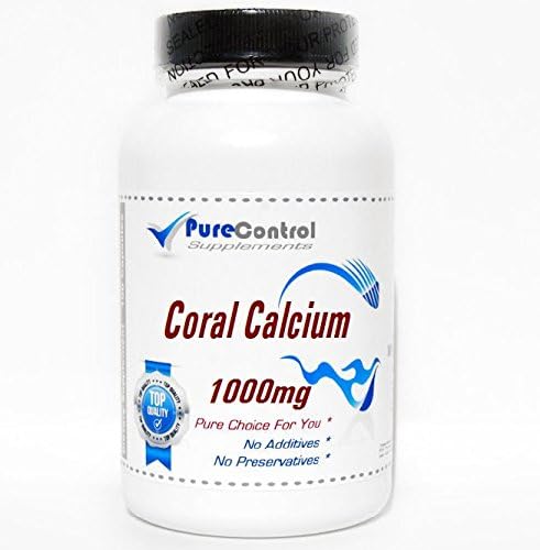 Coral Calcium 1000mg Full Spectrum // 200 Capsules // Pure // by PureControl Supplements