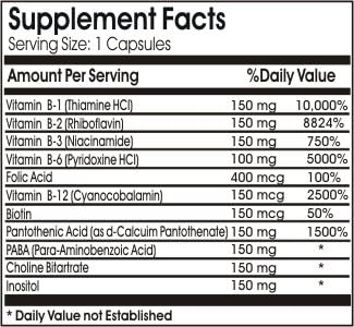B-Complex 150 // 100 Capsules // Pure // by PureControl Supplements