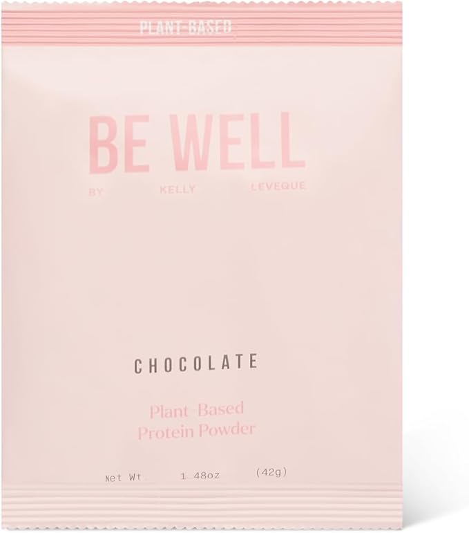Be Well by Kelly Plant-Based Vegan Protein Powder Sample Pack - Paleo and Keto Friendly Dairy-Free &amp Gluten-Free - Low Carb Protein Powder with - 20g+ Protein (3 Servings)