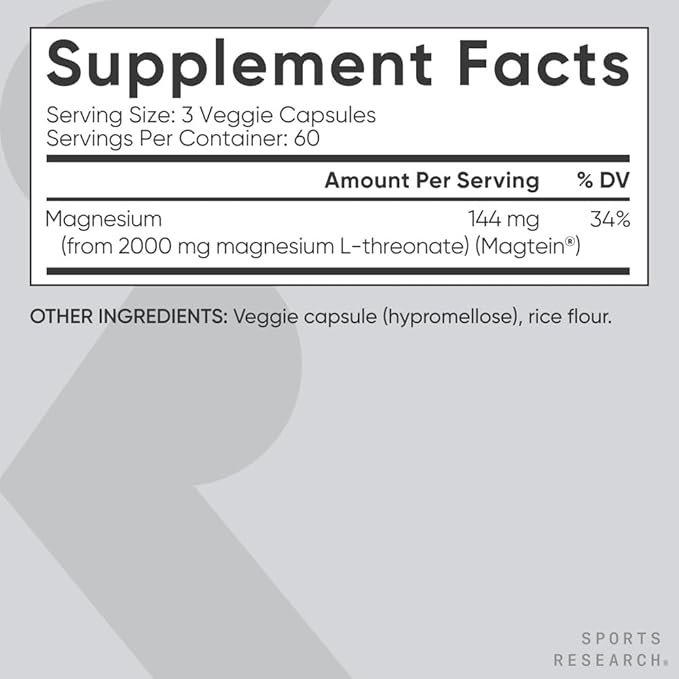 Sports Research® Celular Energy Pack - Plant Based Vitamin B12 as Methylcobalamin 5000mcg + CoQ10 100mg Enhanced w/Coconut Oil &amp Bioperine + High-Absorption Magtein® 2000mg