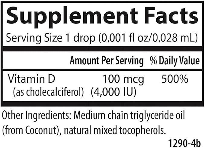 Carlson Super Daily D3 4000 IU (100 mcg) Heart &amp Immune Health Teeth &amp Bone Strength Unflavored 365 Drops