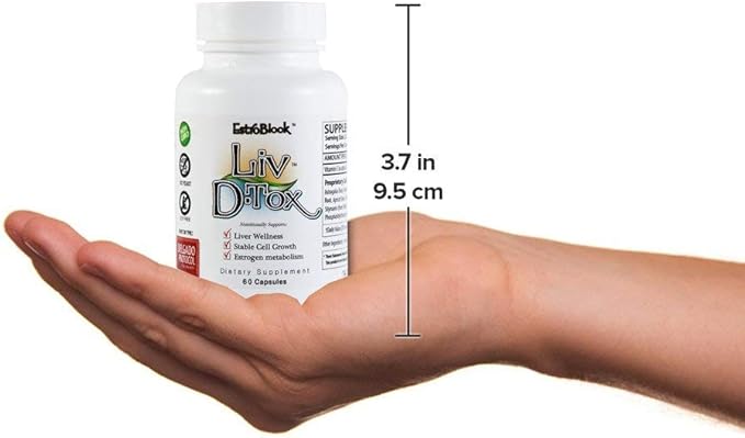 Liv D-Tox - 60 Capsules - Liver Detox and Cleanse Support Health Supplement with Turmeric Root Extract Milk Thristle and Asparagus