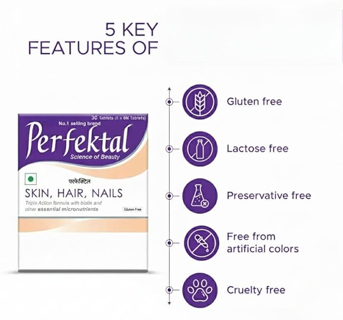 Hair Skin Nail Supplement Triple Action Formula enriched with Biotin Zinc SeleniumGrape Seed Extract for Healthy Skin Hair and Nails | Gluten Free Vegetarian Tablets(Pack of 1)