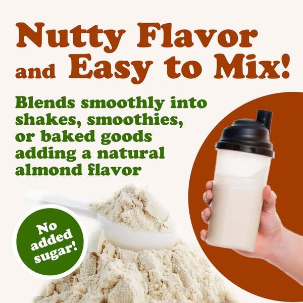 Food to Live Organic Almond Protein Powder 1 Pound – Single Ingredient Non-GMO No Added Sugar Vegan Kosher Bulk