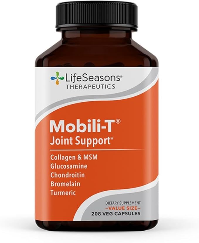LifeSeasons Mobili-T - Joint Support Supplement - Reduces Aches &amp Discomforts - Increase Range of Motion - Rebuild Tissue &amp Cartilage - MSM Chondroitin Collagen Glucosamine &amp Turmeric - 20