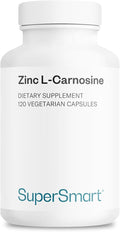 SuperSmart - Zinc L-Carnosine 75mg per Day (Well-Tolerated) - Zinc Carnosine Supplement | Non-GMO &amp Gluten Free - 120 Vegetarian Capsules
