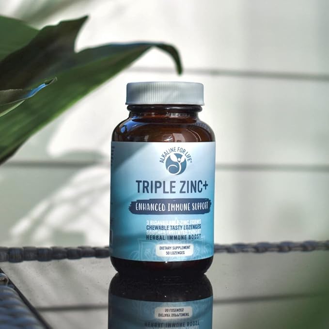 Triple Zinc Lozenges - 3 Forms of Bioavailable Zinc Glycinate Zinc Citrate Zinc Aspartate - Zinc Immune Support Supplement Echinacea Slippery Elm OPC Vitamin C Sucanat Honey
