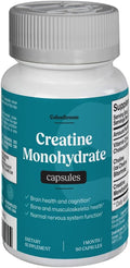 ColonBroom Creatine Monohydrate Capsules Supplement 1500 mg | with Choline and Vitamin D3 | Daily Energy Brain &amp Nervous System Support | Creatine Pills for Men &amp Women (1 Month Supply)