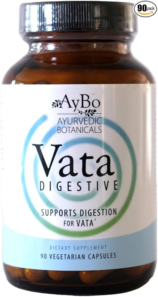 AyBo - Vata Digestive Supports Digestion for Vata Dosha Organic Herbal Supplement 90 Vegetarian Capsules