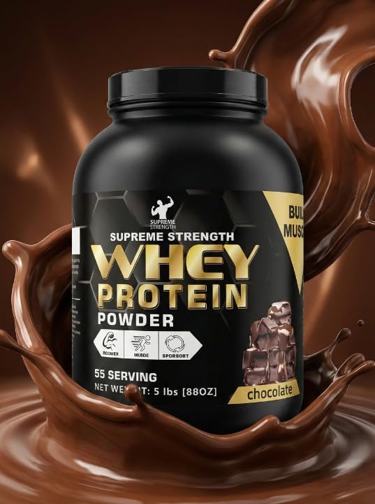 Whey Protein Powder 5 lbs – Premium Whey Isolate &amp Concentrate – 25g Protein for Muscle Gain &amp Recovery – Rich Chocolate Flavor – Proteína/Extreme for Fitness &amp Workout