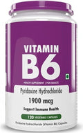 Vitamin B6 Pyridoxine -120 Veg. Capsules.
