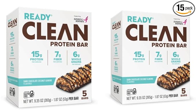 Ready Clean Protein Bars Variety pack (Dark Chocolate Coconut Almond 2 pack)