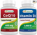 Best Naturals CoQ10 600 mg &amp Vitamin D3 5000 IU