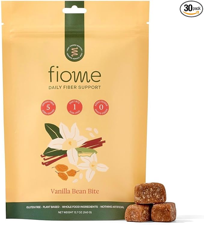 Fiber Bites - 5g Daily Fiber Supplement - Supports Regularity Digestion and Gut Health - All Natural Ingredients 30 Servings Vanilla Bean Flavor