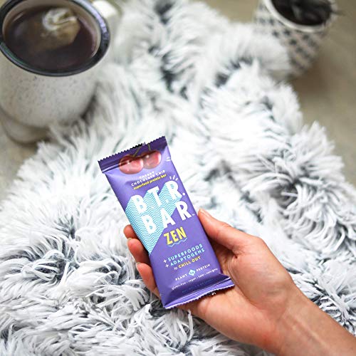 B.T.R. Nation Superfood Keto Protein Bars Plant Based Vegan Protein - Cherry Chocolate Chip ZEN | 12 Pack | Low Carb Food Low Calorie Gluten Free No Sugar Alcohols Boosted with Superfoods