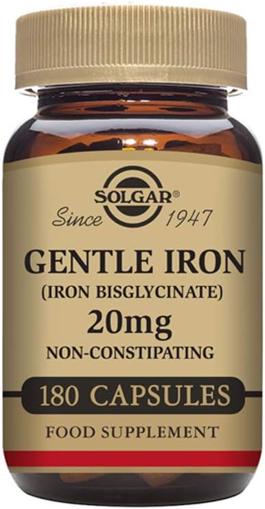 Solgar Gentle Iron - Ideal for Sensitive StomachsRed Blood Cell Supplement Non Constipating &amp GMO &amp Chelated Zinc 250 Tablets - Zinc for Healthy Skin - Supports Cell Growth &amp DNA Formati
