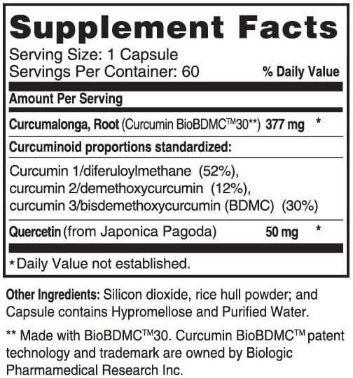 Advanced Bionutritionals Curcumitol-Q® – BioBDMC® Curcumin Supplement - Curcumin I II &amp III with Quercetin