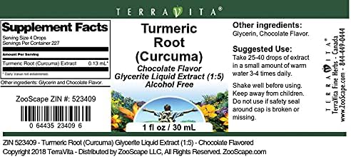 Turmeric Root (Curcuma) Glycerite Liquid Extract (1:5) - Chocolate Flavored (1 oz ZIN: 523409) - 3 Pack