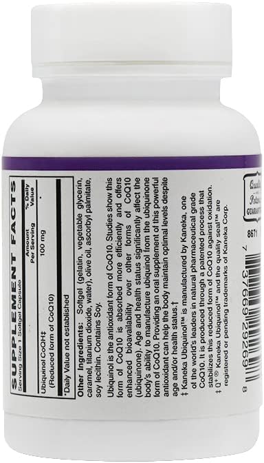 BariatricPal Ubiquinol CoQH 100mg Softgels (30 Count)