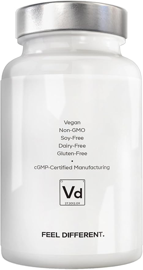 Amen Vitamin D K2 &amp Zinc Cholecalciferol D3 5000 IU Organic Whole Food Blend with Apple Blueberry Cranberry Elderberry Powder Fruits Vegan Supplement D3 K2 Vitamins Non-GMO - 60 Capsules