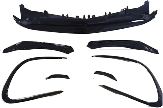 Bright Black Front Bumper Lip Spoiler Splitter Canary Vent. Compatible for Benz CLA Class CLA45 AMG Sport Edition 2016-2018