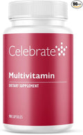 Celebrate Vitamins Bariatric Multivitamin Iron Free - Post Gastric Bypass &amp Sleeve Gastrectomy Supplement for Men &amp Women - Essential Minerals &amp Vitamins A B D &amp E (90 Capsules)