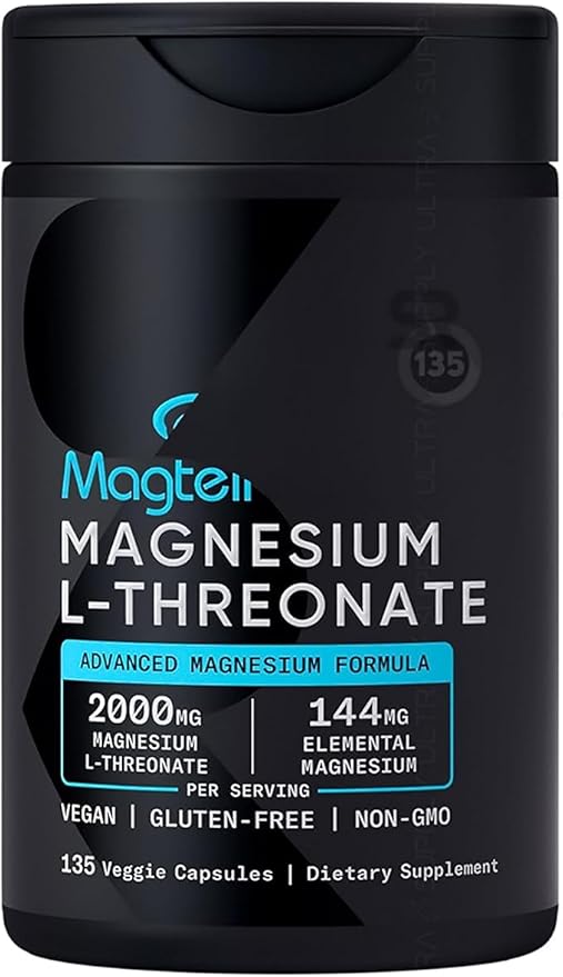 Sports_Researchs Magnesium L-Threonate 2000mg (135 Count Servings.) Advanced Brain Magnesium for Memory Focus &amp Cognitive Support