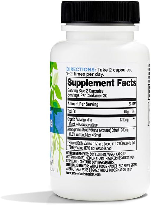 365 by Whole Foods Market Ashwagandha 60 Count