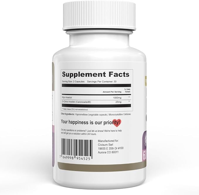 Swiss Activa+ Labs Myo Inositol &amp D-Chiro Inositol Supplement – 40:1 Ratio – Women’s Hormone Support – Supports Overall Menstrual Health &amp Metabolic Wellness –60 Day Supply