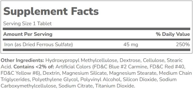 21st Century Slow Release Iron Tablets 60 ea Pack of 6
