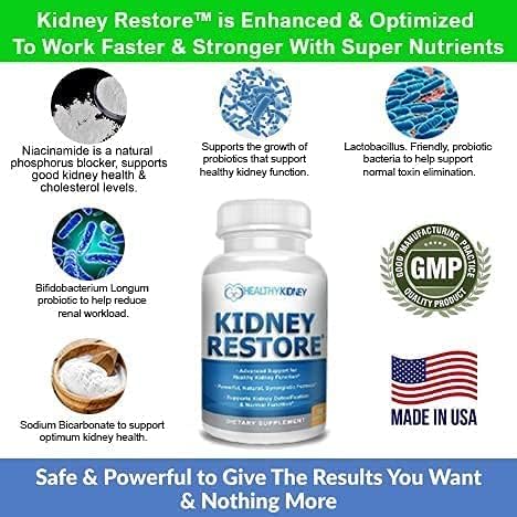 Kidney Restore Kidney Cleanse and Kidney Health Supplement + Kidney-D Supplement