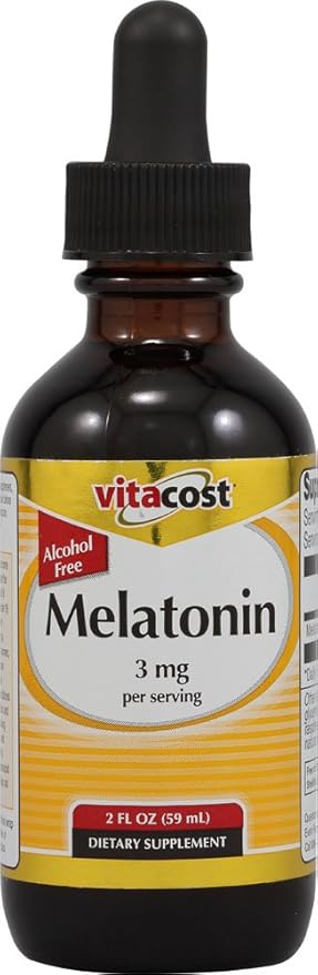 Vitacost Melatonin Liquid - 3 mg per Serving - 2 fl oz