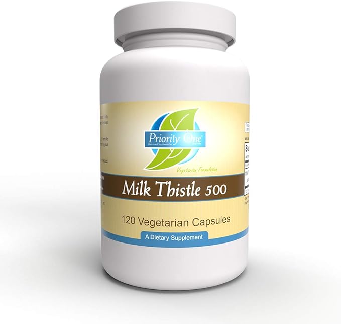 Priority One Vitamins Milk Thistle/Silymarin 80% 120 Vegetarian Capsules - High Potency clinically dosed Supporting Healthy Liver Function.*