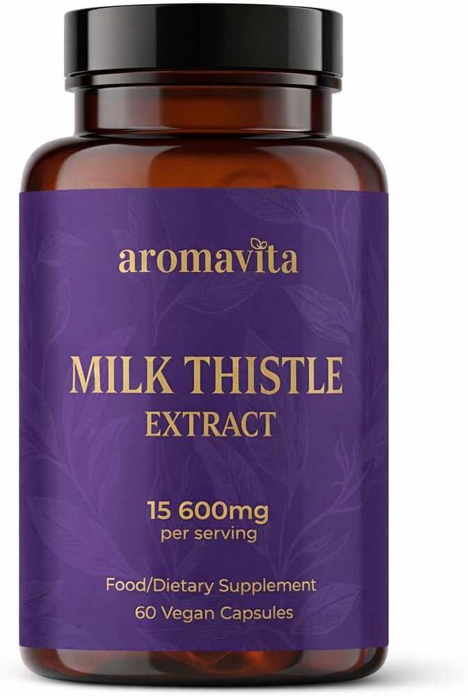 Milk Thistle Extract 15600mg/Serving – 80% Silymarin Standardized and Concentrated 30X Extract – Liver Supplement &amp Cleanse Support for Helping to Maintain Healthy Liver Function* – 60 Caps