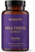 Milk Thistle Extract 15600mg/Serving – 80% Silymarin Standardized and Concentrated 30X Extract – Liver Supplement &amp Cleanse Support for Helping to Maintain Healthy Liver Function* – 60 Caps