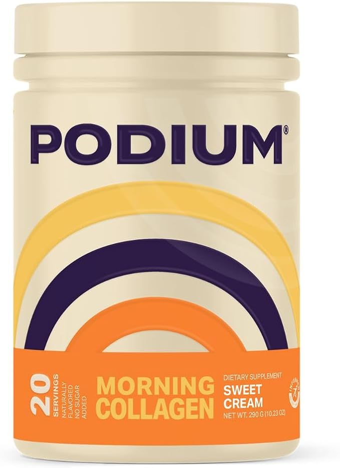 Podium Nutrition Morning Collagen Sweet Cream 20 Servings Collagen Protein Gluten Free Soy Free