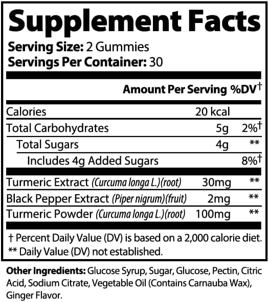 Curmerra Turmeric Gummies | 60 Count