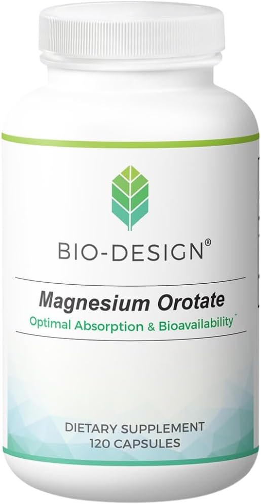 Magnesium Orotate - Bioavailable Chelated Mineral Supplement - 60 mg per Serving - Supports Sleep Heart Health Energy Muscle &amp Nerve Health - 120 Capsules