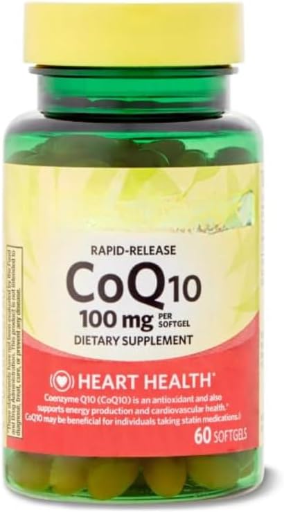 SEDLAV Rapid-Release CoQ10 Heart Health Dietary Supplement Softgels 100 mg 60 Count Sticker
