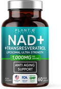 NAD Supplement High Purity (500mg of 95% Pure NAD Plus) with Resveratrol - NMN and Nicotinamide Riboside Alternative for Energy Anti-Aging Cell Regeneration Focus – 60 Pills