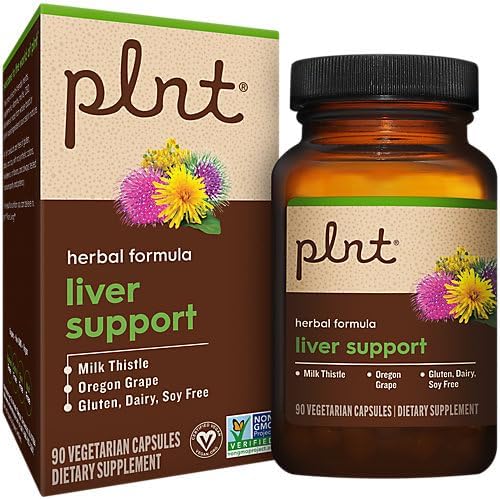 plnt Liver Support a Herbal Formula with Milk Thistle &amp Oregon Grape (90 Vegetarian Capsules)