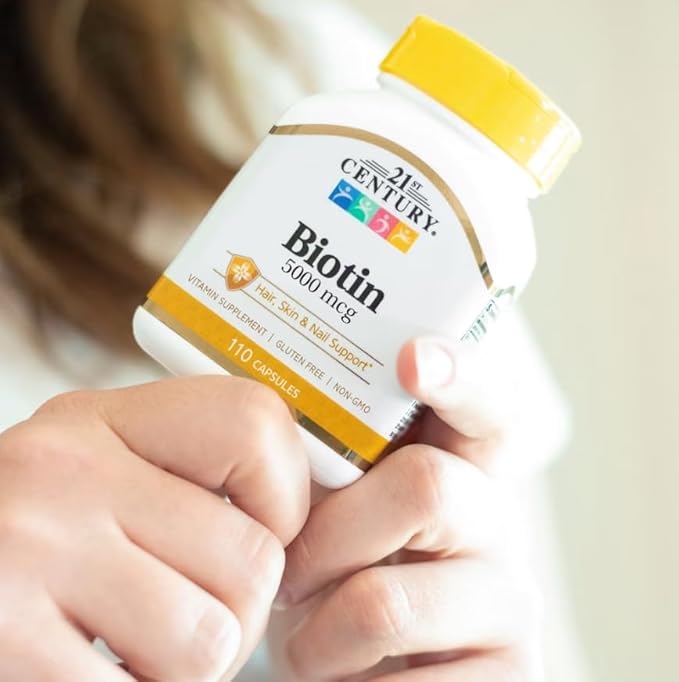 21st Century Biotin 5000 Mcg Capsules 110-Count (Pack of 3)