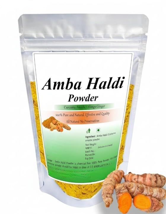 Pure &amp Natural Amba Haldi Powder Turmeric Mango GingerNatural &amp Pure Organic Amba Haldi Powder -200 gm