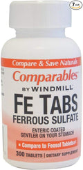 Comparables by Windmill Fe Tabs Ferrous Sulfate Tablets 300 Tablets (Pack of 7)