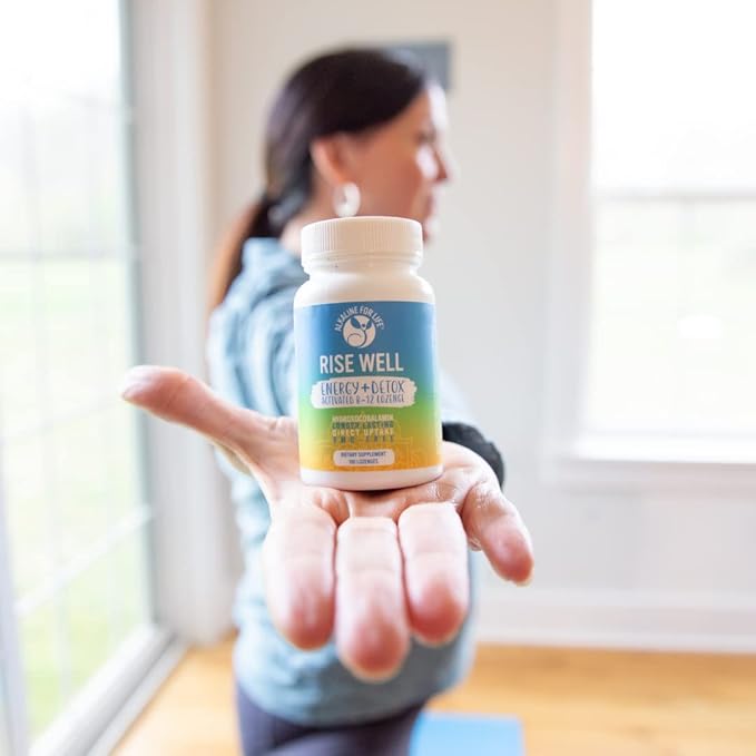 Alkaline for Life Rise Well Vitamin B12 - Vegan B12 - B12 Vitamins and Energy Supplements - Fast Acting B12 Sublingual 2000 mcg of B 12 Vitamin in Longer Lasting Form Than Methylcobalamin B12