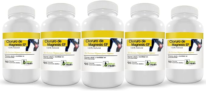Magnesium Chloride – Muscle Relaxation &amp Bone Support – High Absorption Formula – 60 Capsules – Cloruro de Magnesio – Vegetarian Non-GMO Gluten-Free (5)
